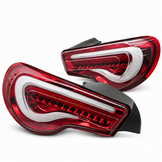 LED Rückleuchten passend für Toyota GT86 2012–2021 Rot/Weiß dynamisch
