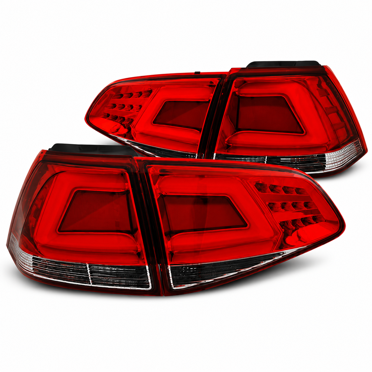 LED Rückleuchten passend für VW Golf 7 2013–2017 Rot/Weiß
