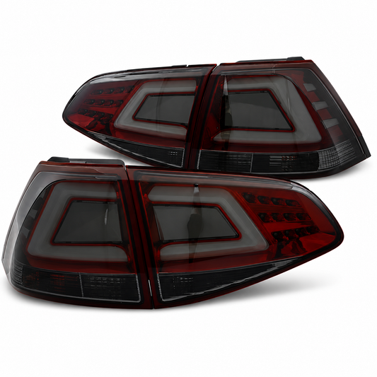 LED Rückleuchten passend für VW Golf 7 2013–2017 Rot/Smoke