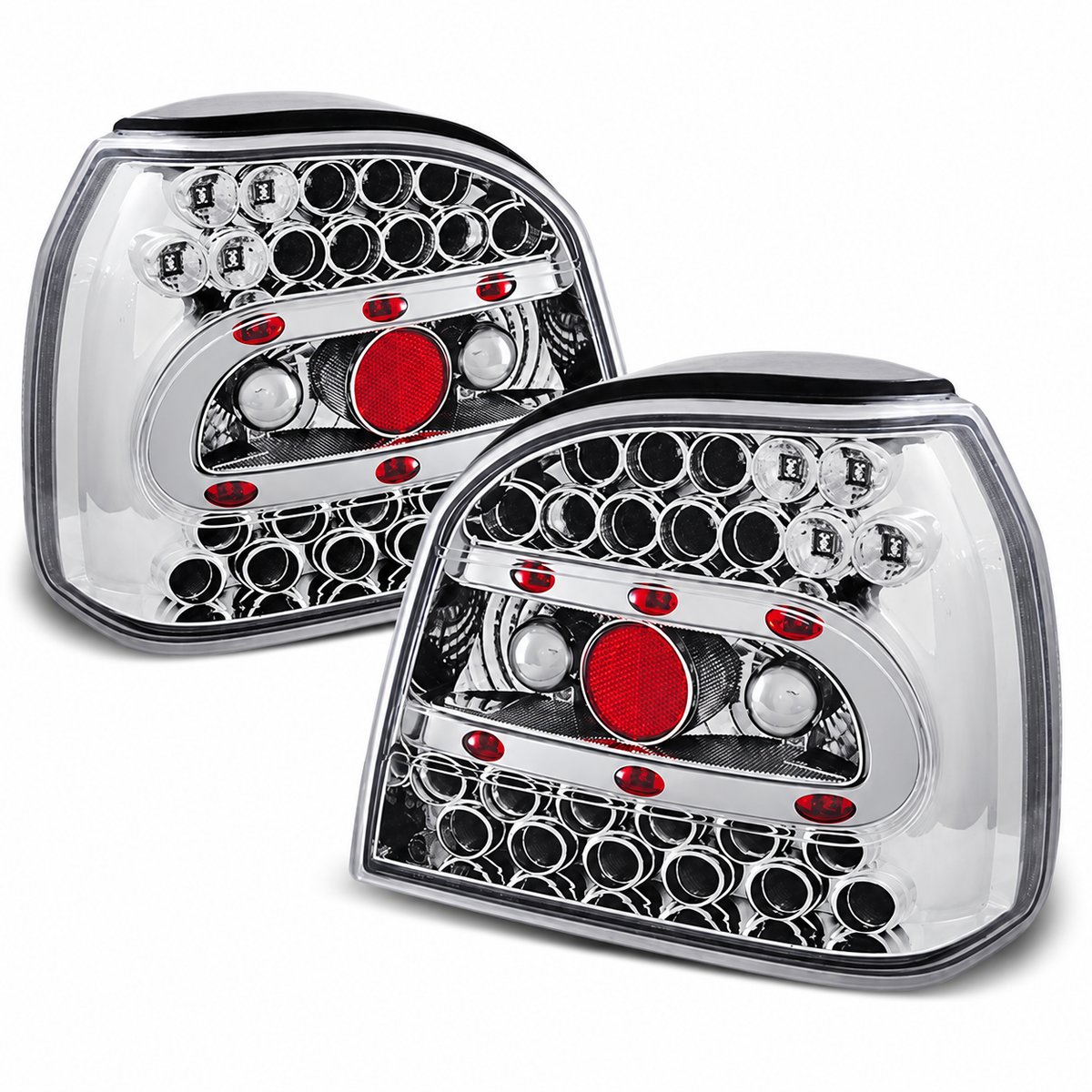 LED Rückleuchten passend für VW Golf 3 09/1991–08/1997 Chrom