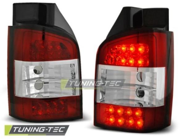 LED Upgrade Design Rückleuchten passend für VW T5 03-09 rot/klar (Heckklappe)