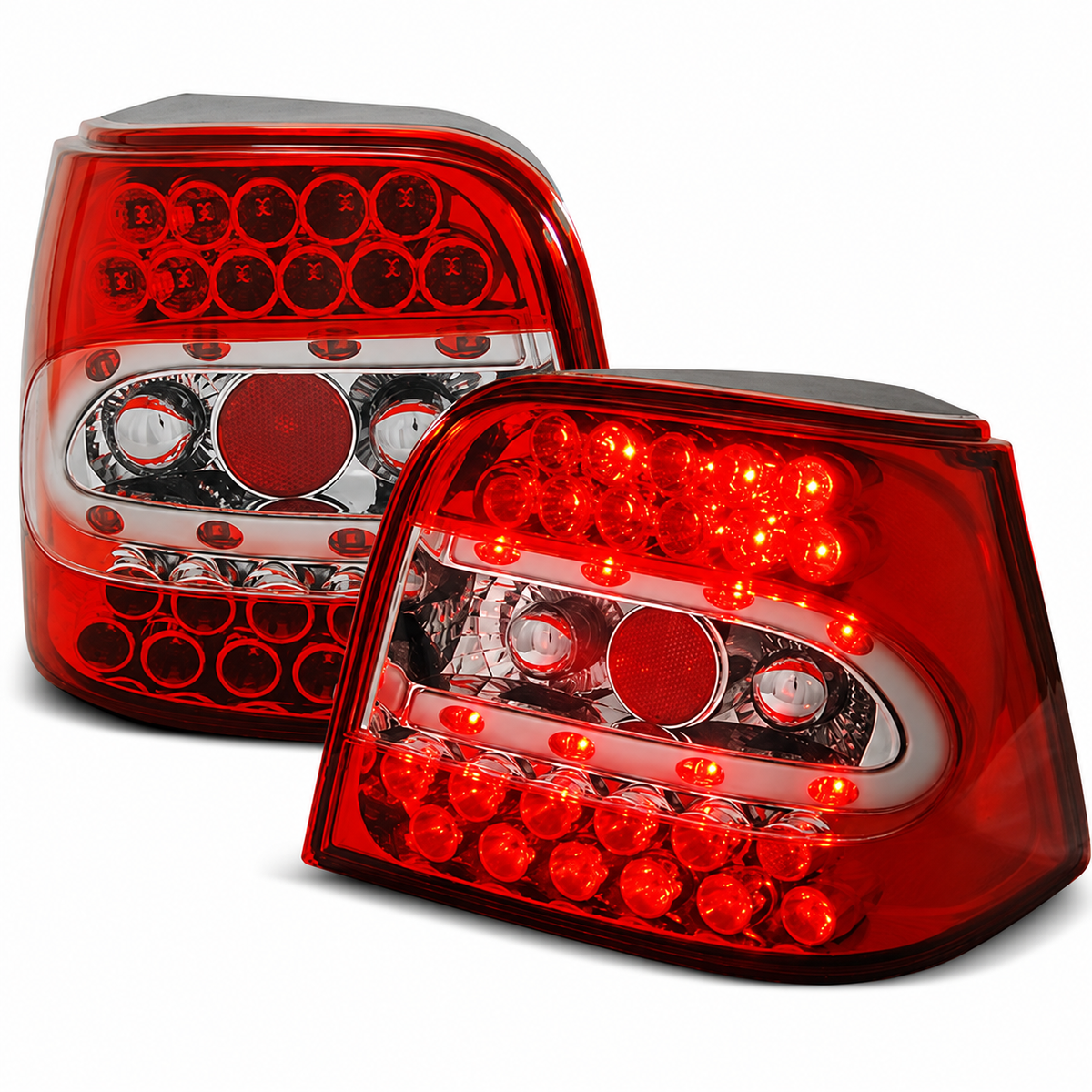 LED Rückleuchten passend für VW Golf 4 09/1997–09/2003 Rot/Weiß