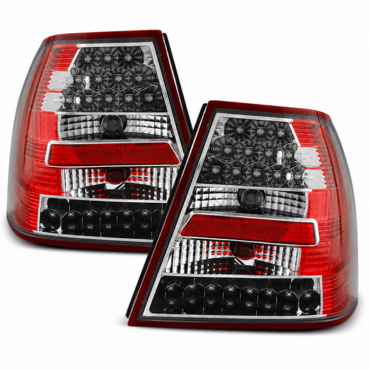 LED Rückleuchten passend für VW BORA 09/1998–07/2005 Rot/Weiß