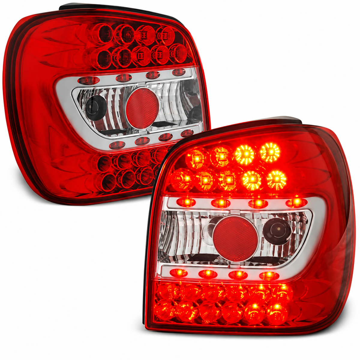 LED Rückleuchten passend für VW Polo 6N 10/1994–09/1999 Rot/Weiß