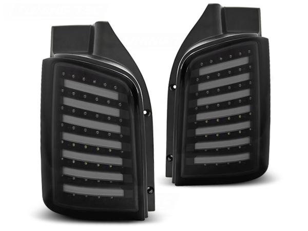 LED Lightbar Rückleuchten passend für VW T5 / T5 GP Bj. 03-15 Schwarz Smoke (Heckklappe)