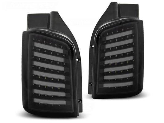 LED Lightbar Rückleuchten passend für VW T5 / T5 GP Bj. 03-15 Schwarz Smoke (Heckklappe)