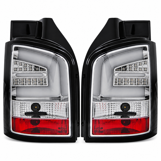 LED Rückleuchten passend für VW T5 04.03-09 Chrom