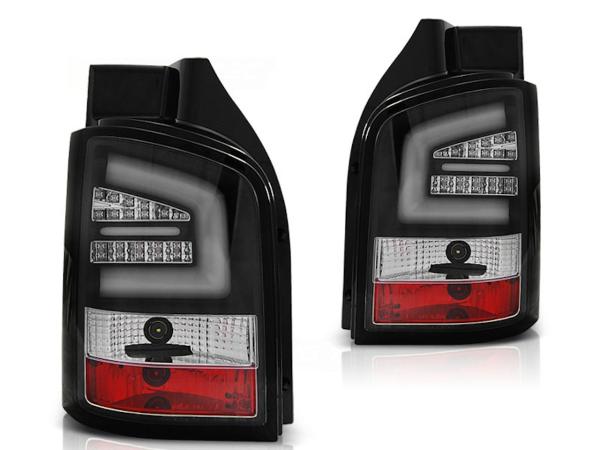 LED Lightbar Rückleuchten passend für VW T5 GP Facelift Bj. 09-15 Schwarz (Heckklappe)