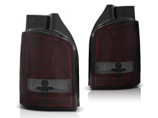 LED Lightbar Rückleuchten passend für VW T5 GP Facelift Bj. 09-15 Rot/Smoke (Heckklappe)