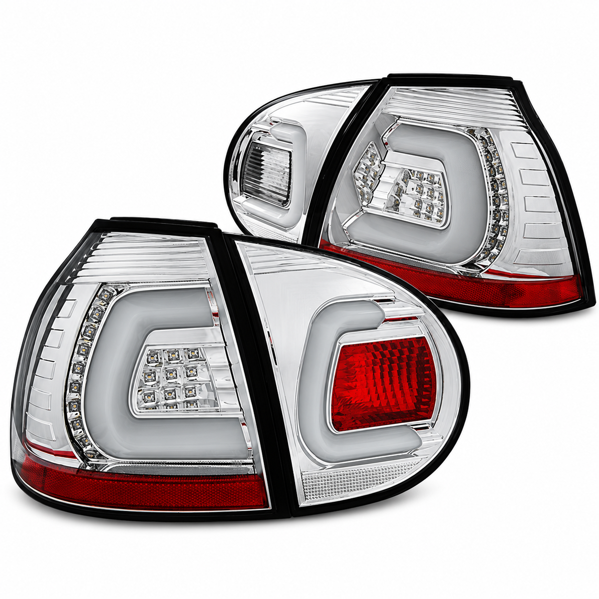 LED Rückleuchten passend für VW Golf 5 10.03-09 Chrom