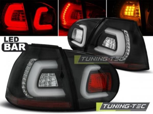 LED Lightbar Rückleuchten passend für VW Golf 5 (V) Limo Bj. 03-09 Schwarz