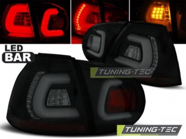 LED Lightbar Rückleuchten passend für VW Golf 5 (V) Limo Bj. 03-09 Schwarz Smoke