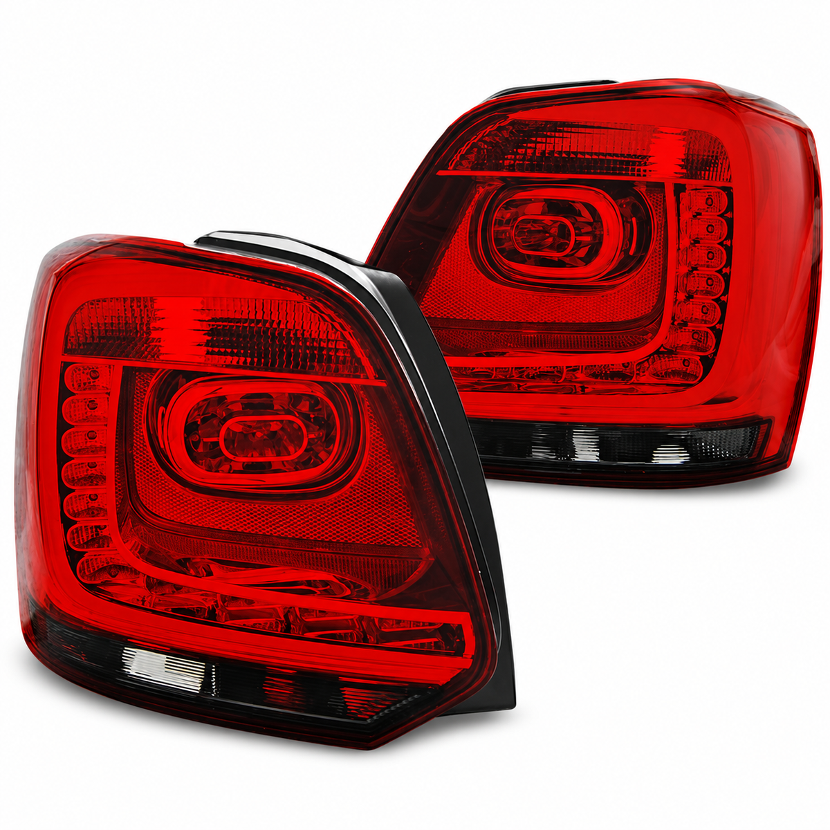 LED Rückleuchten passend für VW Polo 2009–2014 Rot/Smoke