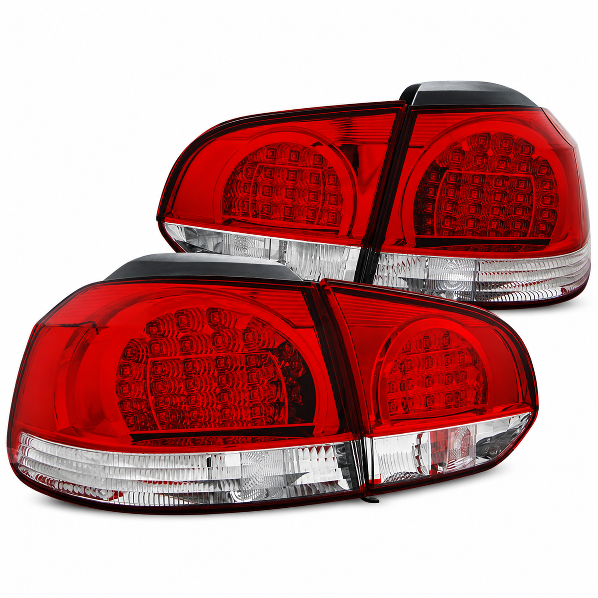 LED Rückleuchten passend für VW Golf 6 10.08-12 Rot/Weiß
