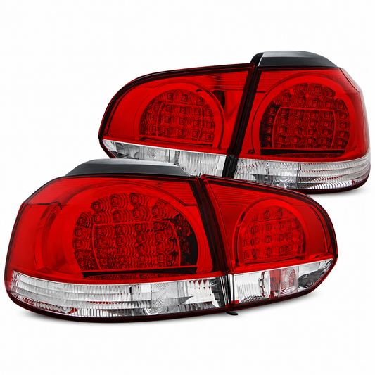 LED Rückleuchten passend für VW Golf 6 10.08-12 Rot/Weiß