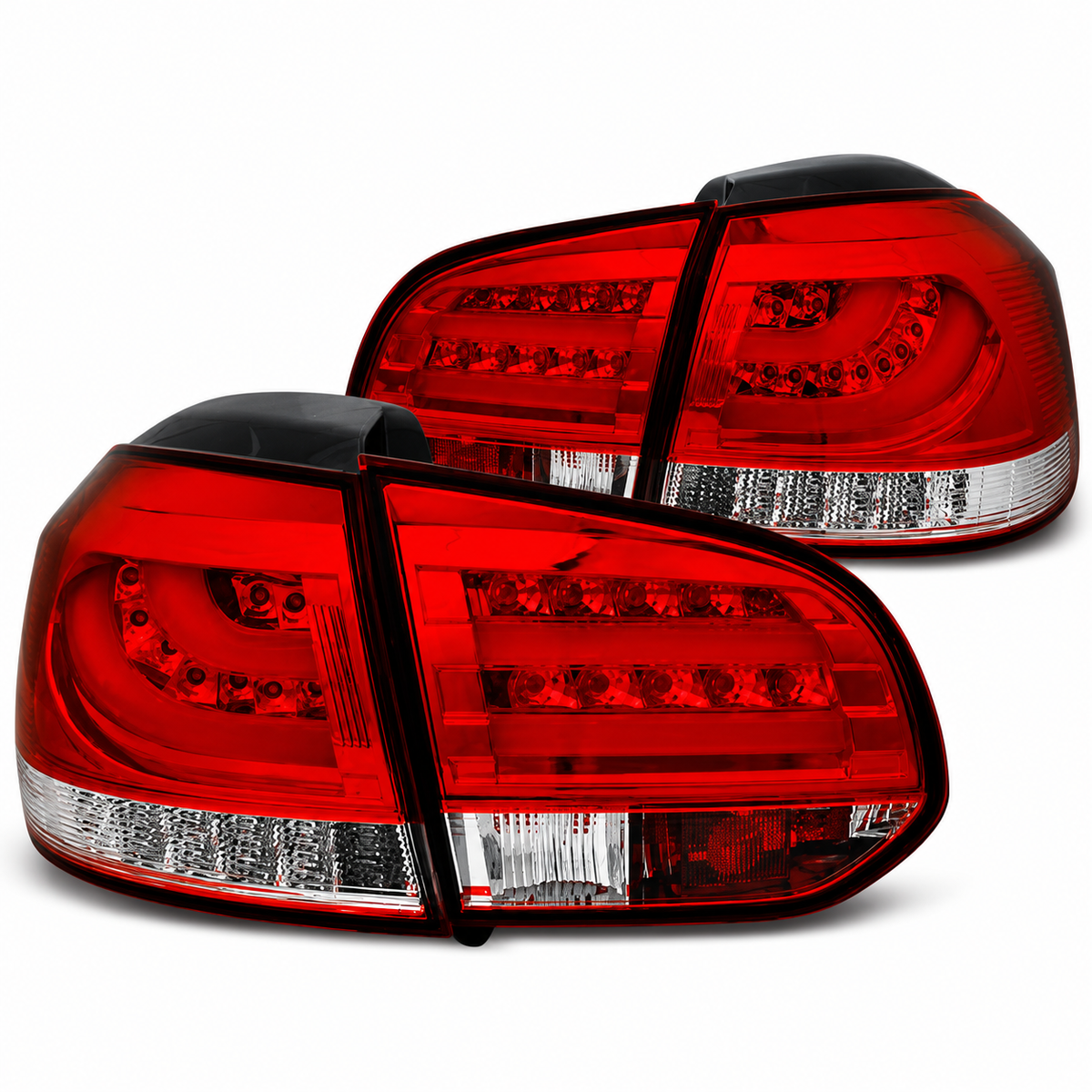 LED Rückleuchten passend für VW Golf 6 10.08-12 Rot/Weiß