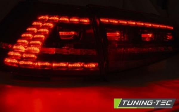 LED Rückleuchten passend für VW Golf 7 (VII) Limo Bj.12-17 Rot/Chrom dynamischer Blinker