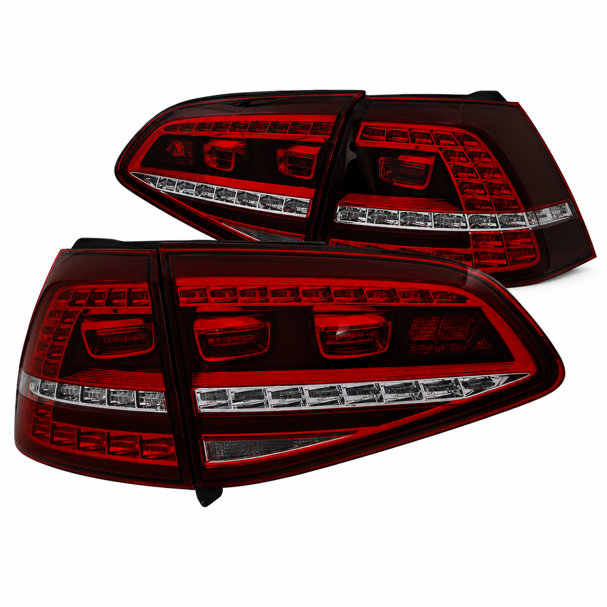 LED Rückleuchten passend für VW Golf 7 2013–2017 Rot/Smoke