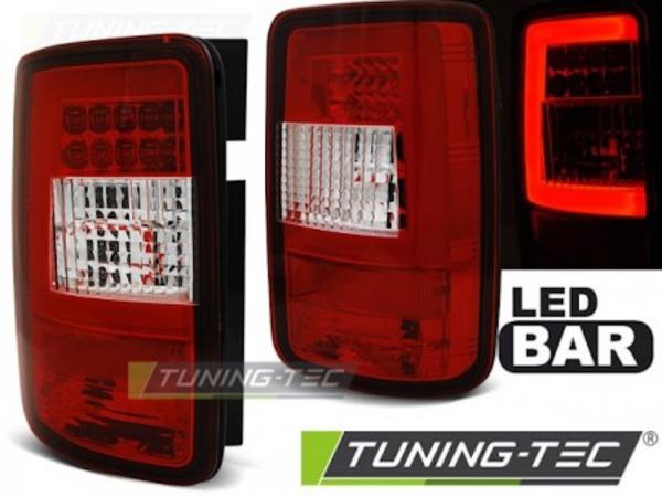 LED Lightbar Design Rückleuchten passend für VW Caddy 3 (2K) 03-14 rot/klar