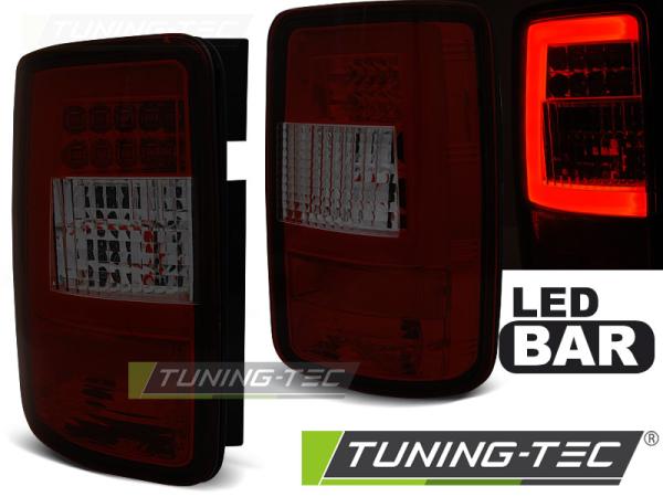 LED Lightbar Rückleuchten passend für VW Caddy 3 (2K) Bj. 03-14 Rot/Smoke