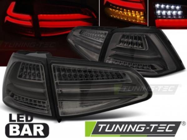 Voll LED Lightbar Rückleuchten passend für VW Golf 7 (VII) Limo Bj. 12-17 Smoke
