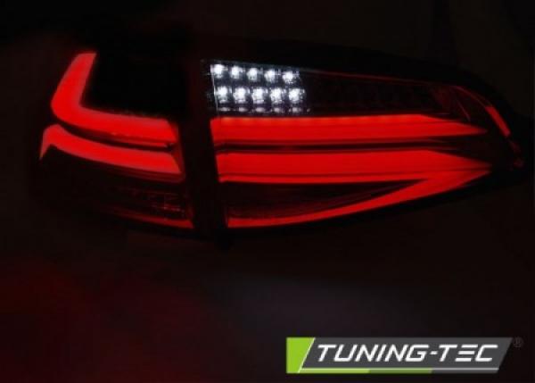 Voll LED Lightbar Rückleuchten passend für VW Golf 7 (VII) Limo Bj. 12-17 Smoke