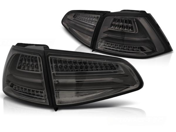 Voll LED Lightbar Rückleuchten passend für VW Golf 7 (VII) Limo Bj. 12-17 Smoke