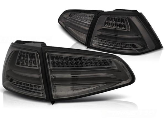 Voll LED Lightbar Rückleuchten passend für VW Golf 7 (VII) Limo Bj. 12-17 Smoke