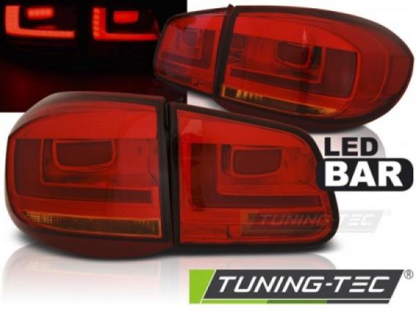 LED Lightbar Rückleuchten passend für VW Tiguan 5N Bj. 07-11 Rot/klar