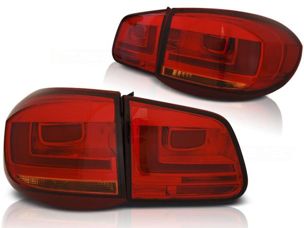 LED Lightbar Rückleuchten passend für VW Tiguan 5N Bj. 07-11 Rot/klar