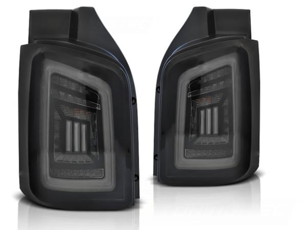Voll LED Lightbar Rückleuchten für T5 / T5 GP 03- Schwarz Smoke (Flügeltüren)