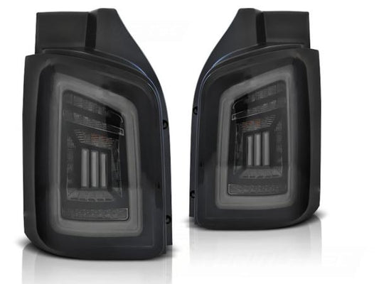 Voll LED Lightbar Rückleuchten für T5 / T5 GP 03- Schwarz Smoke (Flügeltüren)