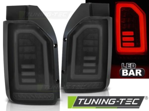 Voll LED Lightbar Rückleuchten passend für VW T6 Bj. 15-19 Schwarz Smoke (Heckklappe)