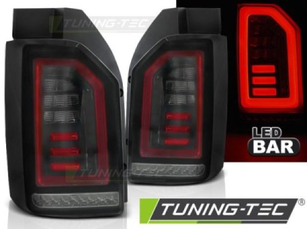 Voll LED Lightbar Rückleuchten passend für VW T6 Bj. 15-19 Schwarz Smoke (Heckklappe)r.l