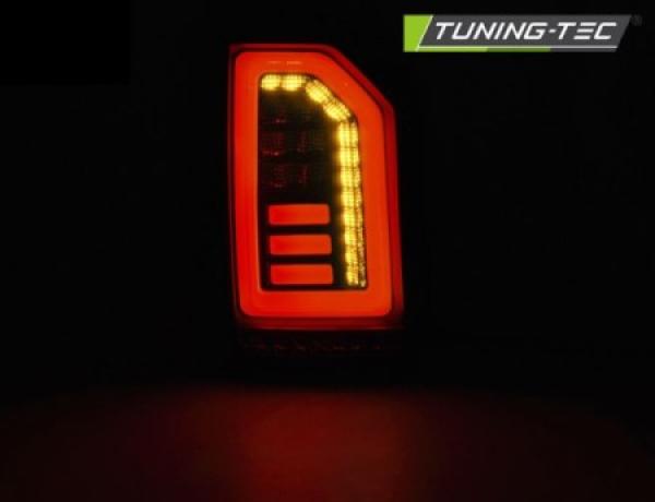 Voll LED Lightbar Rückleuchten passend für VW T6 Bj. 15-19 Schwarz Smoke (Heckklappe)r.l
