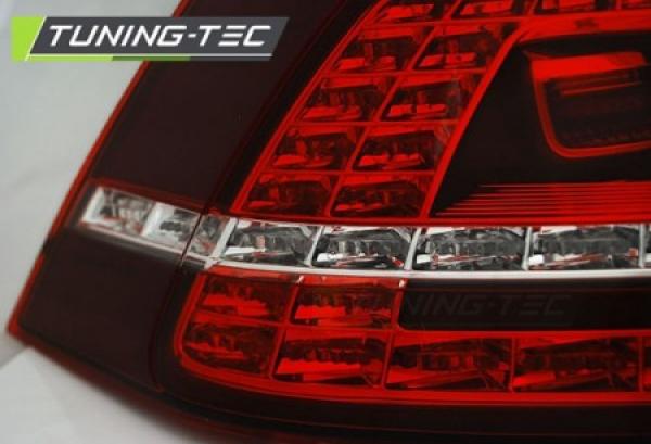 LED Rückleuchten passend für VW Golf 7 (VII) Limo 12-17 Rot/Chrom dynamischer Blinker