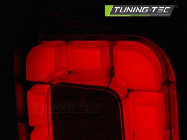 Voll LED Lightbar Rückleuchten passend für VW T6 15-19 Rot/Chrom (Flügeltüren / Halogen)