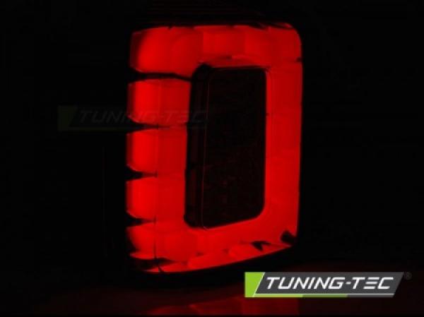 Voll LED Lightbar Rückleuchten passend für VW T6 15-19 Rot/Chrom (Flügeltüren / Halogen)