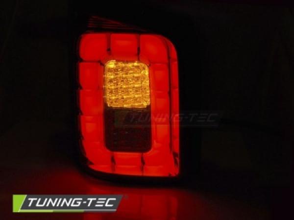 Voll LED Lightbar Rückleuchten passend für VW T6 15-19 Rot/Chrom (Flügeltüren / Halogen)