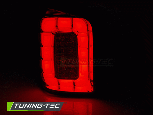 Voll LED Lightbar Rückleuchten passend für VW T6 15-19 Rot/Smoke (Flügeltüren / Halogen)