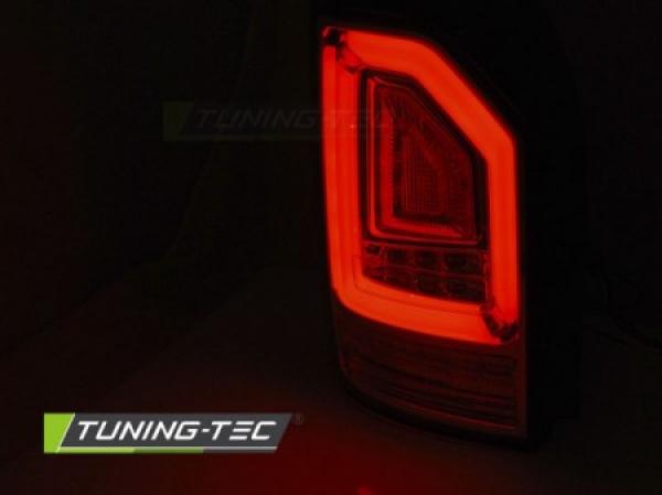 Voll LED Lightbar Rückleuchten passend für VW T6 15-19 Schwarz (Heckklappe / Halogen)