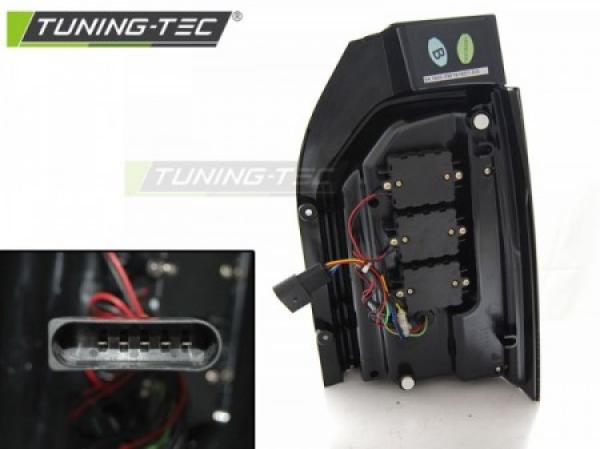 Voll LED Lightbar Rückleuchten passend für VW T6 15-19 Schwarz (Heckklappe / Halogen)