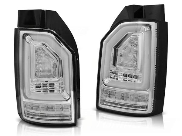 Voll LED Lightbar Rückleuchten passend für VW T6 Bj. 15-19 Chrom (Heckklappe / Halogen)
