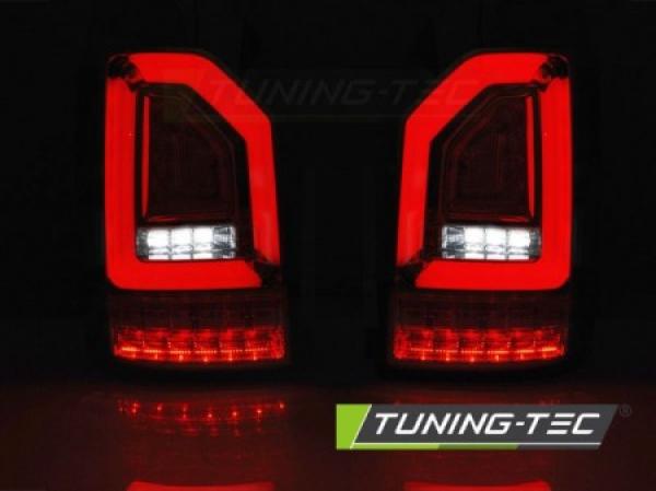 Voll LED Lightbar Rückleuchten passend für VW T6 Bj. 15-19 Rot/Smoke (Heckklappe / LED)