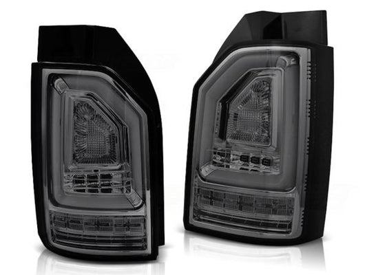 Voll LED Lightbar Rückleuchten passend für VW T6 Bj. 15-19 Smoke (Heckklappe / LED)