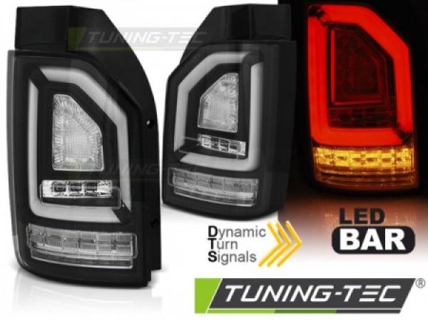 Voll LED Lightbar Rückleuchten passend für VW T6 Bj. 15-19 Schwarz (Heckklappe / LED)