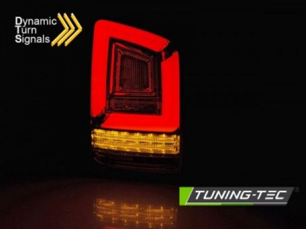 Voll LED Lightbar Rückleuchten passend für VW T6  15-19 Schwarz (Flügeltüren / Halogen)