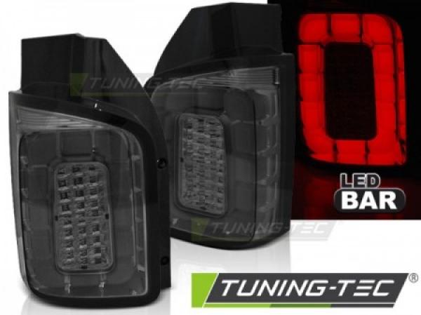 Voll LED Lightbar Rückleuchten passend für VW T6 Bj. 15-19 Smoke (Flügeltüren / Halogen)