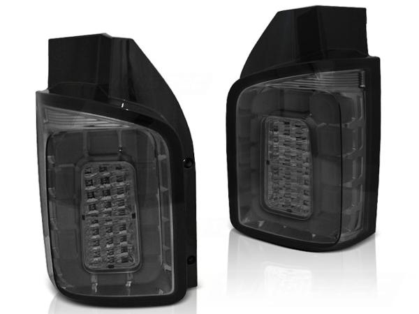 Voll LED Lightbar Rückleuchten passend für VW T6 Bj. 15-19 Smoke (Flügeltüren / Halogen)