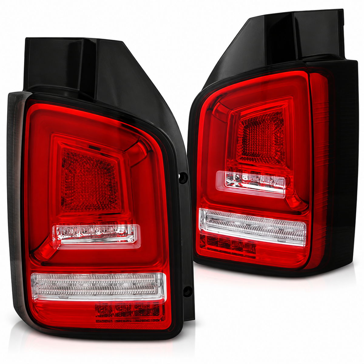 LED Rückleuchten passend für VW T5 04.03-09 Rot/Weiß dynamisch